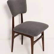 Chaise bouclée gris foncé du 20ème siècle, 1960