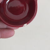 Set of 6 individual colorful vintage ashtrays in earthenware of Saint Clement