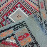 Blue berber kilim in pure wool carpet 54x103cm