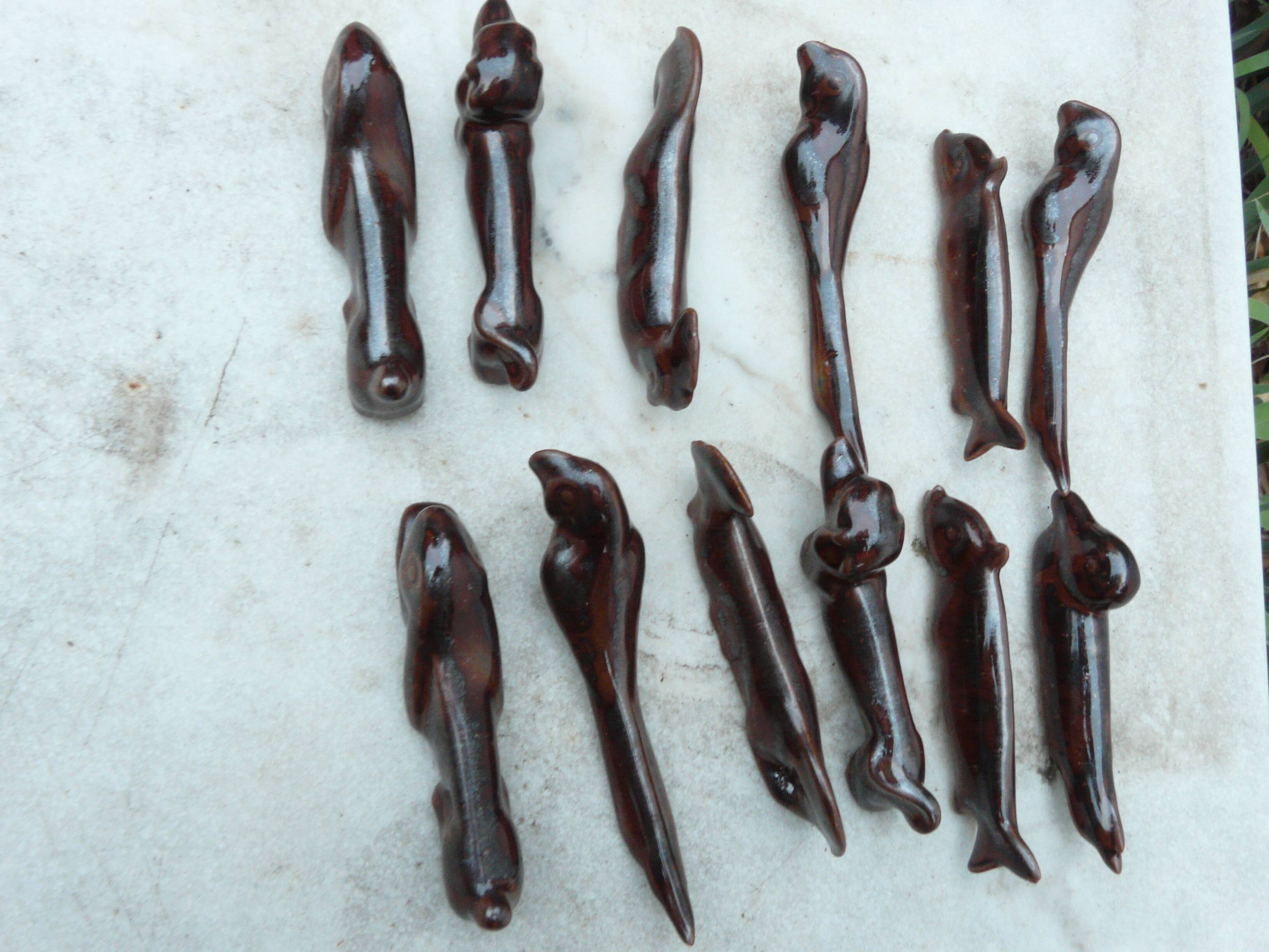 12 ceramic knife holders animals