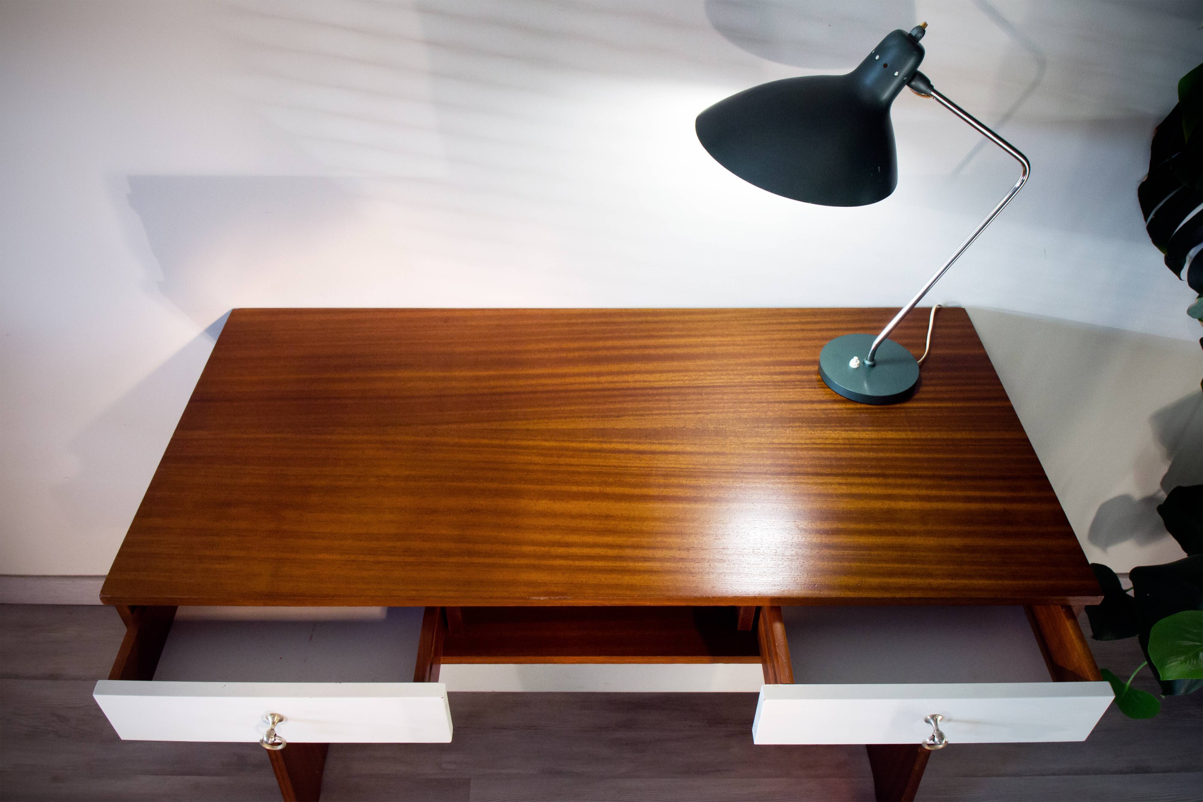 Office 70s mahogany and white