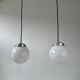 Pair of old small opaline pendants 13 cm vintage