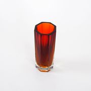 Red glass vase, Czech design, 1960s, made in the Czech Republic