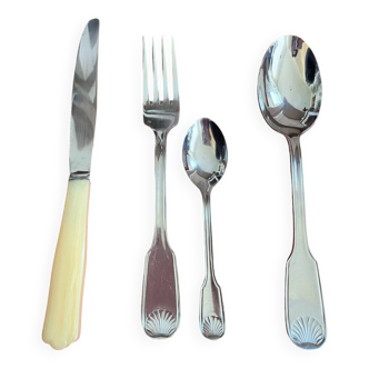 Vintage Ivory and Stainless Steel Cutlery Set | French Elegance