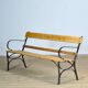 Banc de parc en fer riveté, années 1920