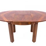 Oval Art Deco table from the 1940s, Poland. After renovation.