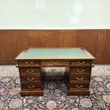 Classic English Desk with Green Leather