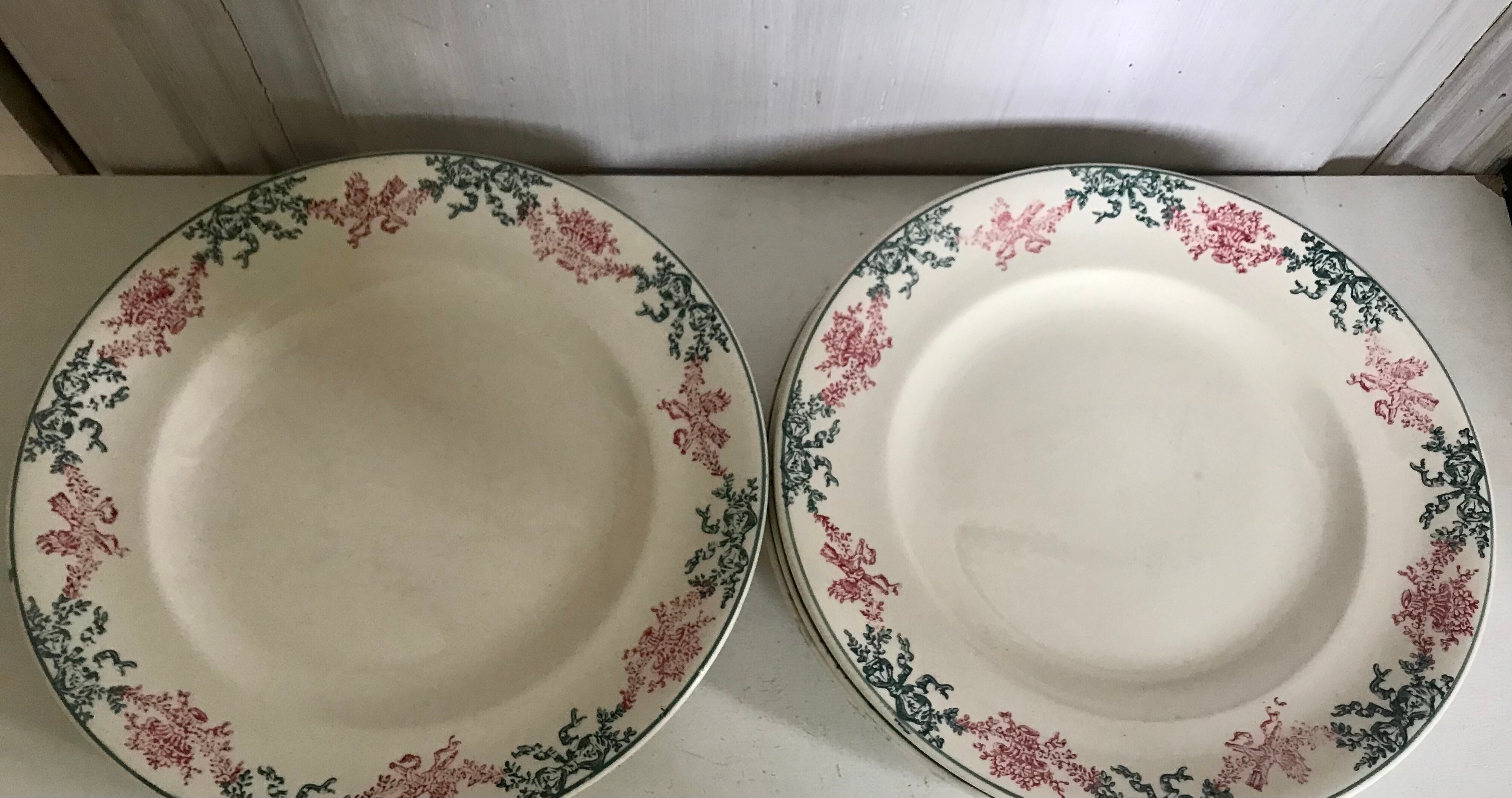 Lot of 7 Longwy plates
