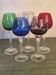 Colored stemmed glasses
