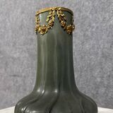 Denbac: ceramic and gilded bronze vase from the Art Nouveau period