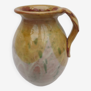 Ceramic jug, provencal style, nice size, with handle