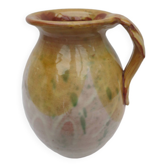 Ceramic jug, provencal style, nice size, with handle