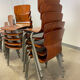 Lot 22 chairs obo eromes honey, 70s, holland