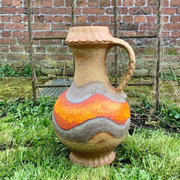 Grand vase de sol en céramique Fat Lava - West Germany - Dümler & Breiden 1006/50