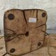 Brutalist table lamp in solid oak