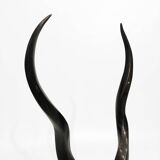 Brass Antelope Kudu Head Sculpture Marble 1970s