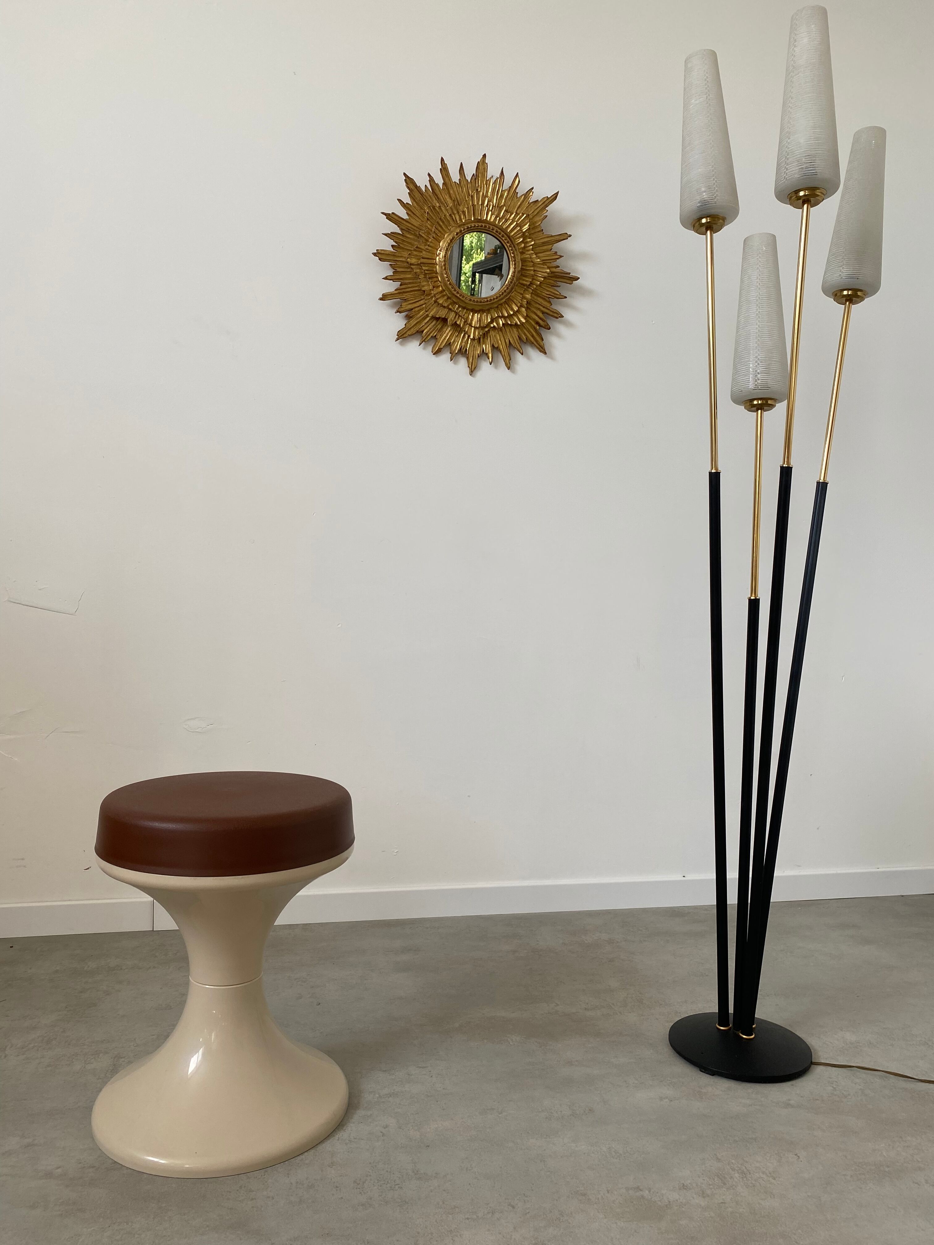 Old vintage plastic tulip stool 1970