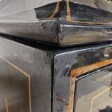 Vintage Chinese pagoda cabinet traditional scene (bohemian)