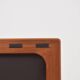 Danish double magazine holder in teak and leather by Salin Møbler, 1970s