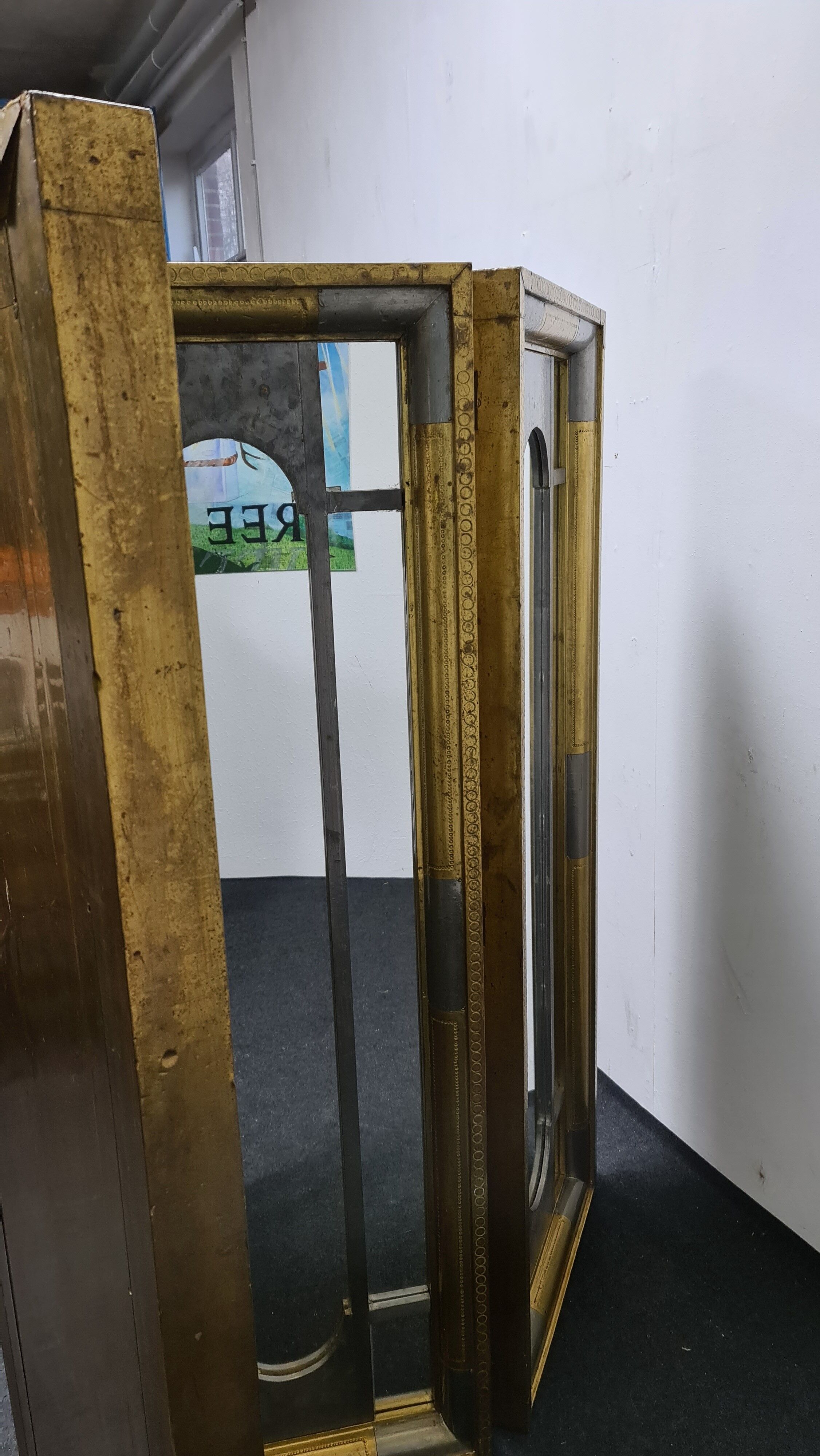 Vintage Brass mirror room divider