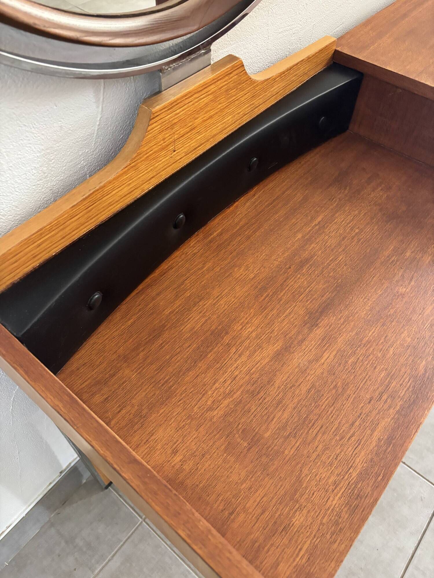 Coiffeuse scandinave vintage en teck, années 60
