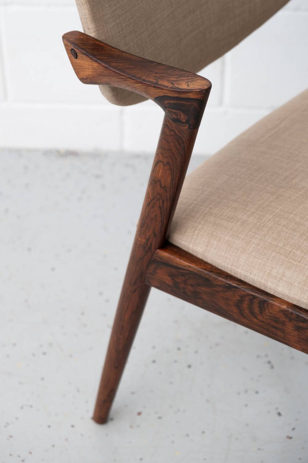 Dining chairs in rosewood, model 42, by Kai Kristiansen.