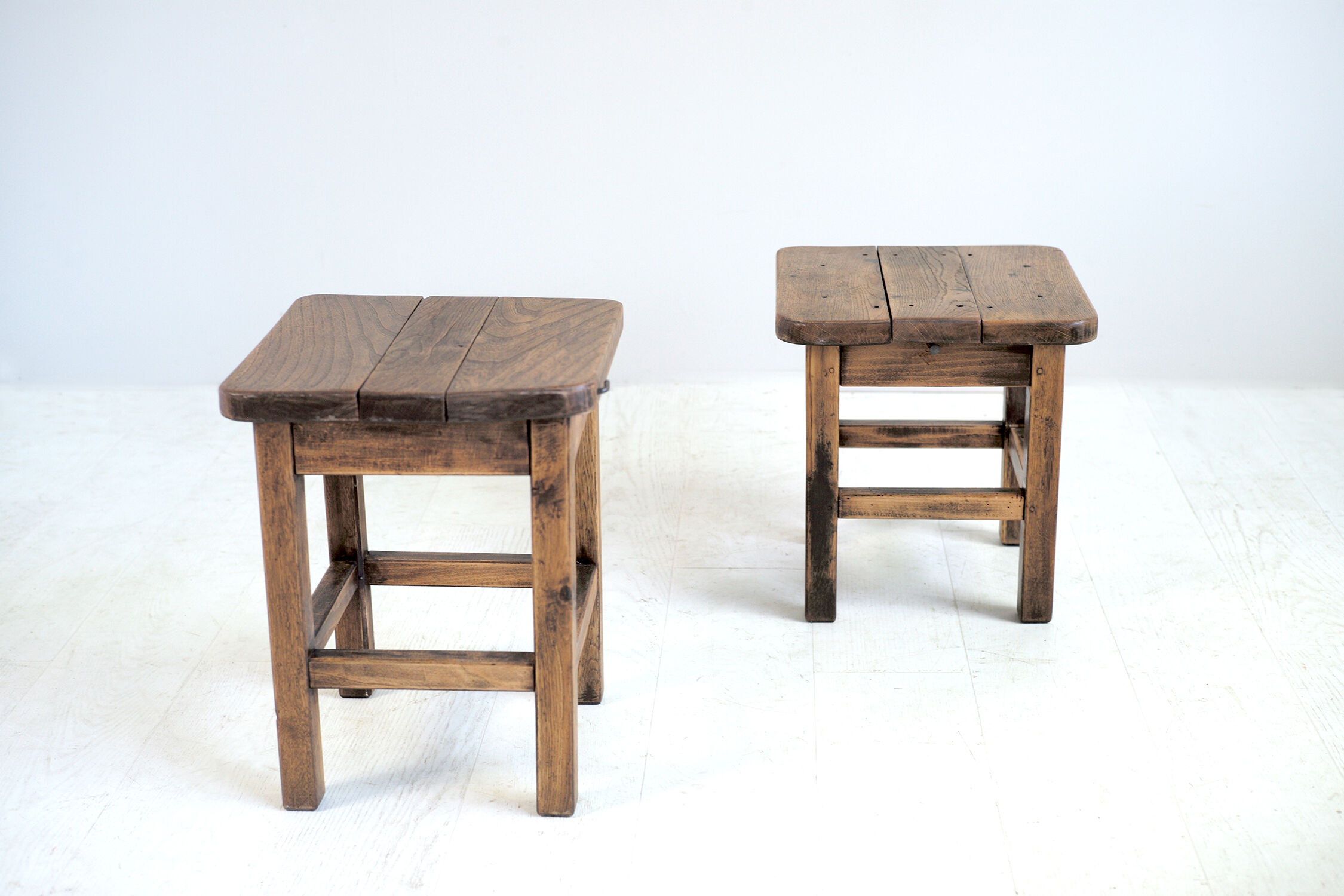 Paire de tabourets de maquignon, France 1950