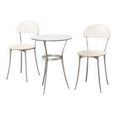 Enzo Mari Paire de Chaises Tonietta + Table Trevi pour Zanotta Italie 1985