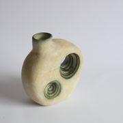 Vase en céramique de l’ère spatiale avec ouvertures par Nikos Dazelidis, Athènes, années 1960