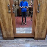 three-door wardrobe in fruitwood veneer, Art Deco style