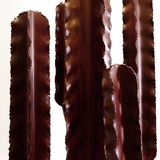 Cactus sculpture in patinated metal with rust effect H:172cm