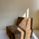 Vintage brown velvet armchair from the 1970s