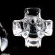 Pied de lampe en cristal signé Daum France