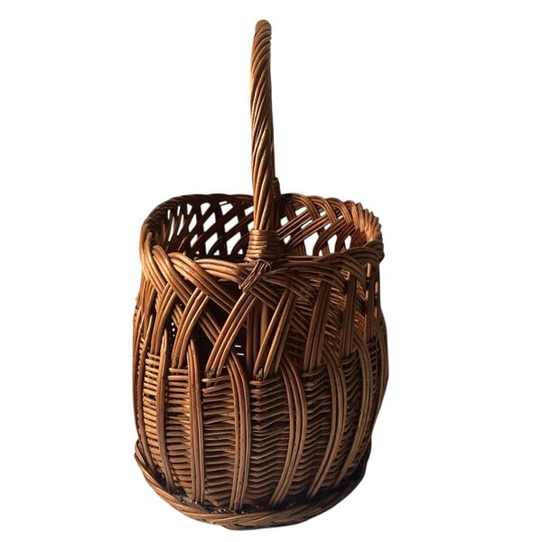 Panier ancien en osier tressé – Art populaire rustique