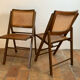 Paire de chaise pliante mid-century 