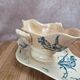 Saucière ancienne Gien Iris en terre de fer, fin XIXe siècle