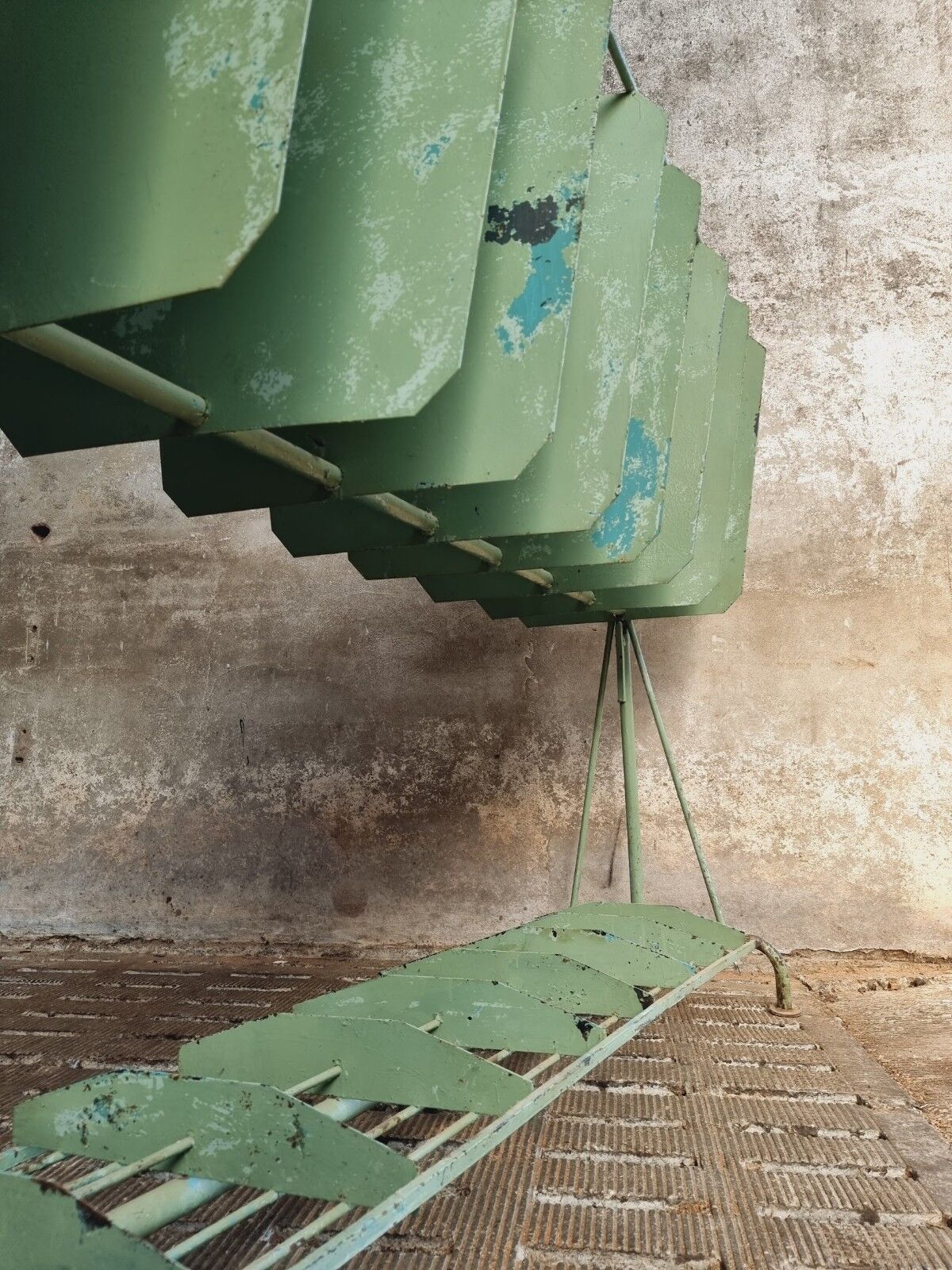 Porte-manteau industriel, porte-robe XXL vert