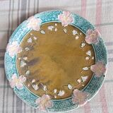 Vintage barbotine plate by Gustave de Bruyn.