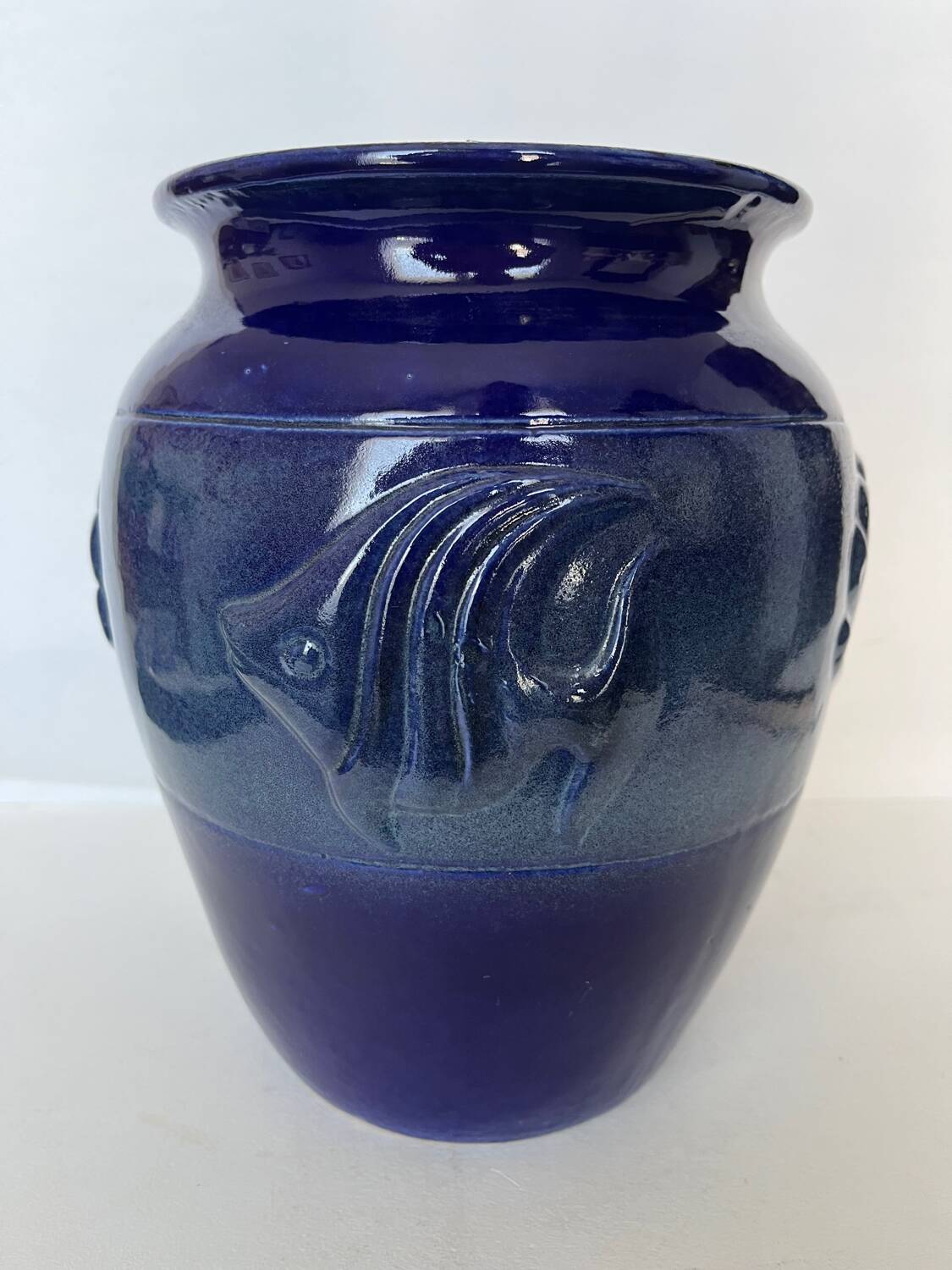 Vase en céramique bleu