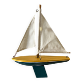 Small wooden sailboat, pretty colors