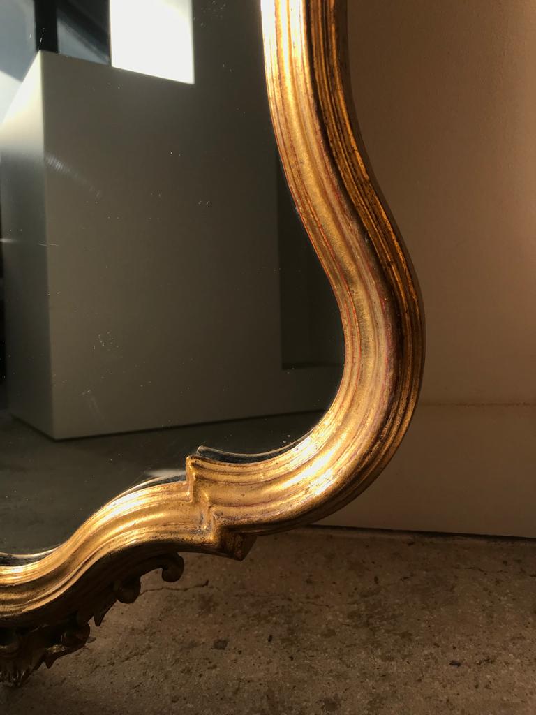 Gilded mirror louis XV H style:82cm