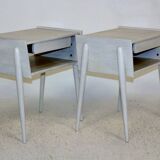 Set of 2 oak bedside tables, Sweden, 1960