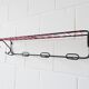Minimalist wall coat rack in string design in black and red