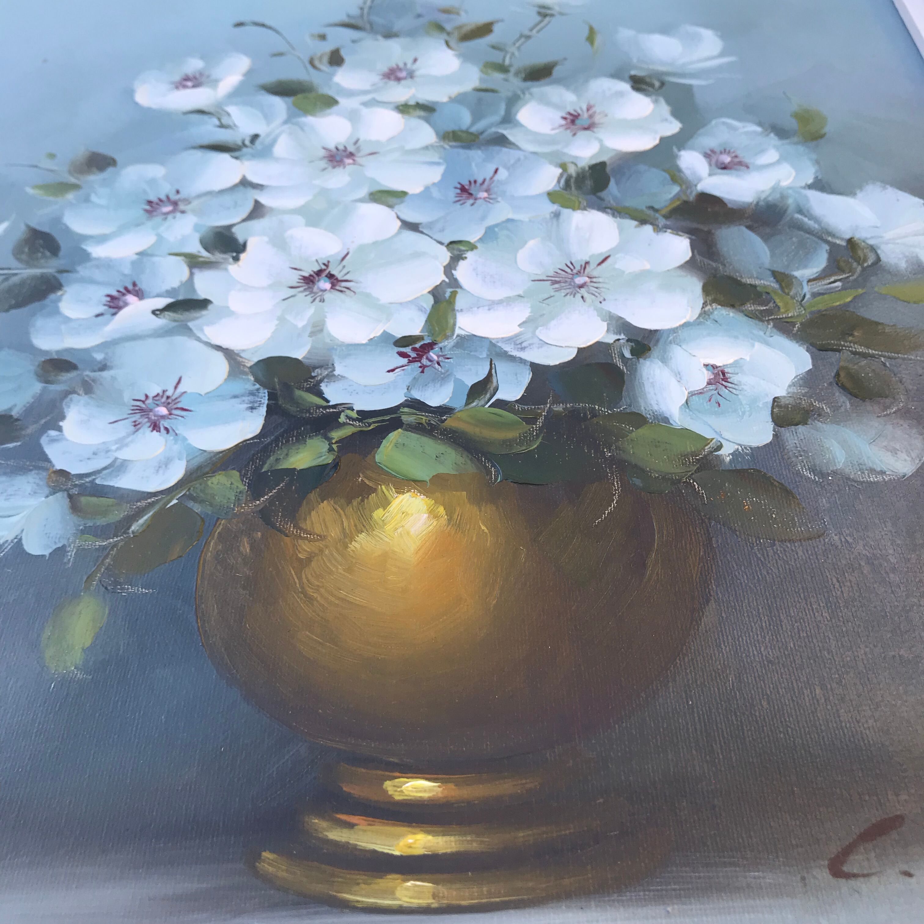 Gouache on canvas signed C Nichols