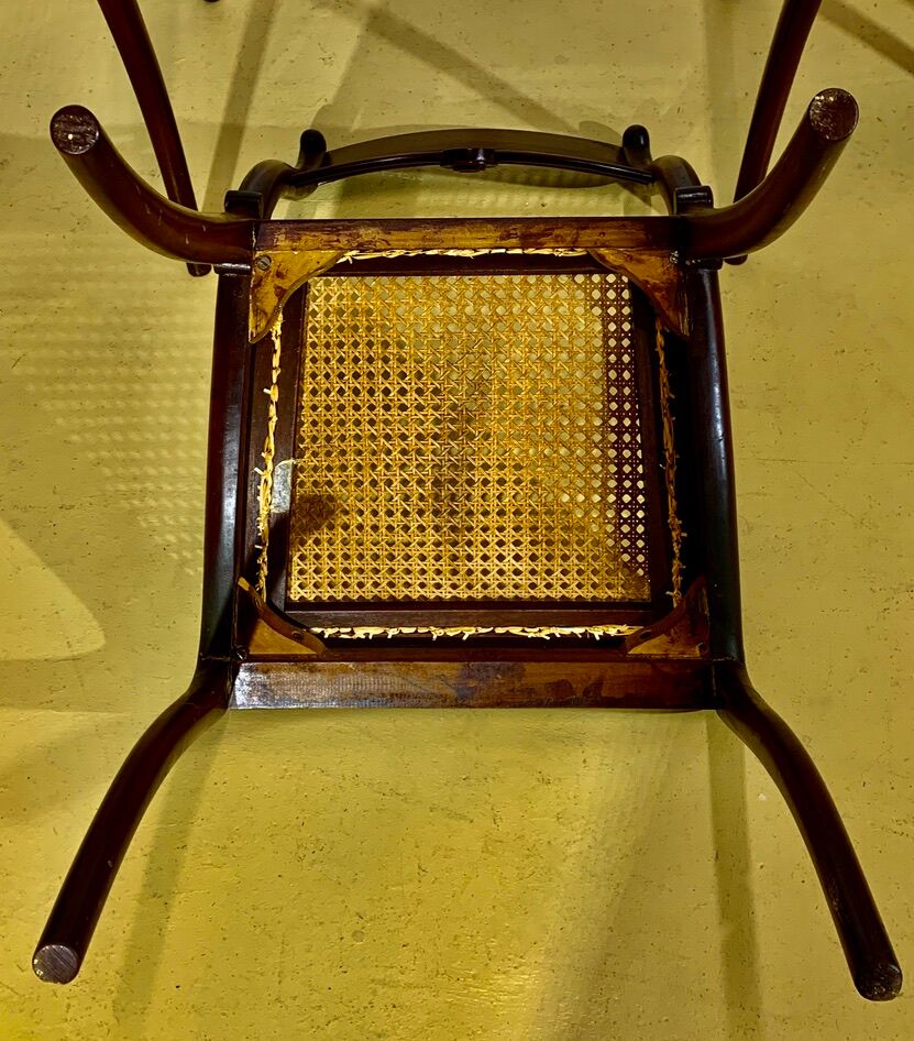 4 chaises style directoire en acajou massif