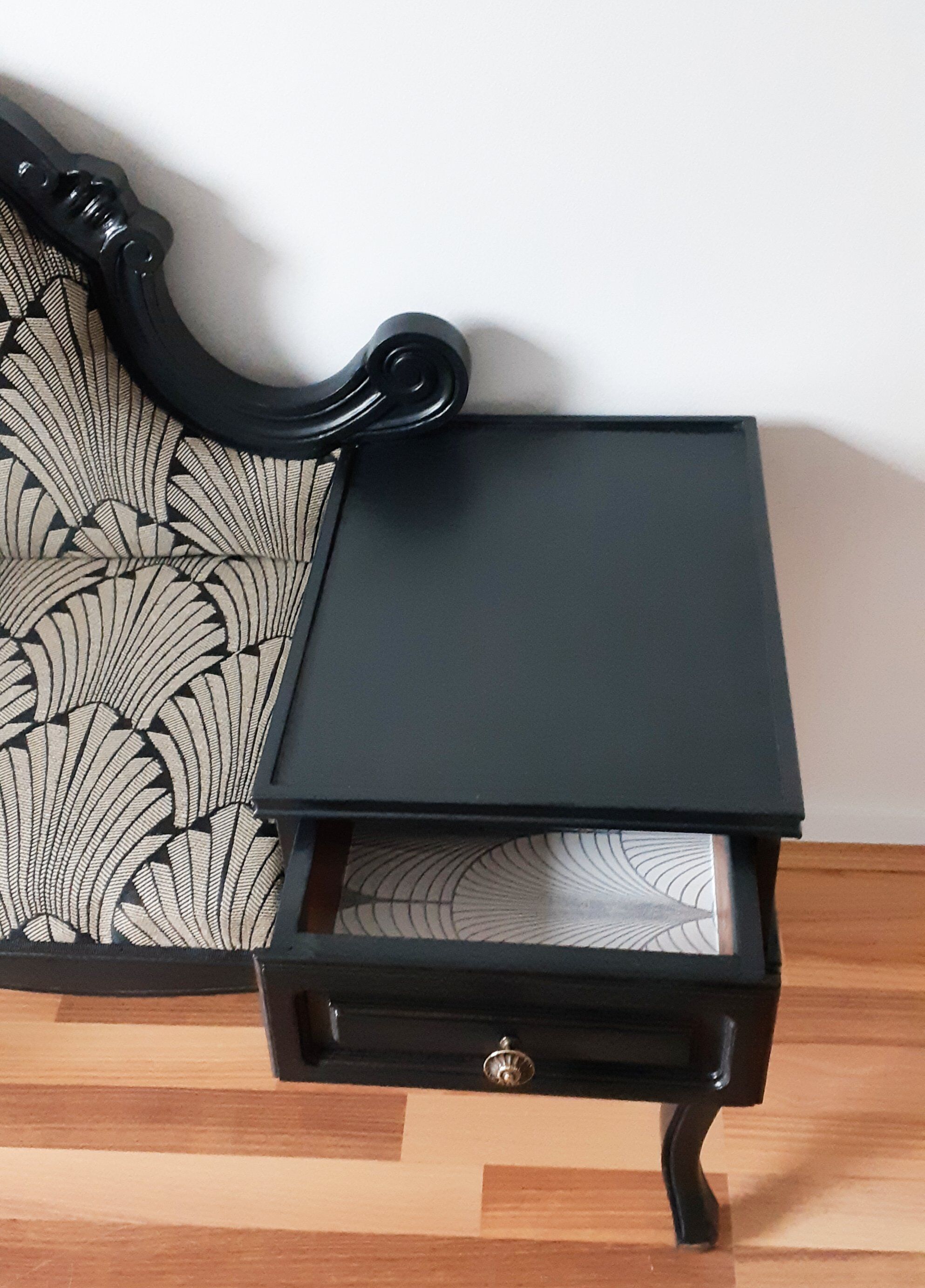Telephone bench with redesigned armchair