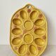 Vintage egg plate in majolica - 1970s