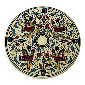 Vintage Oriental handmade ceramic decorative plate