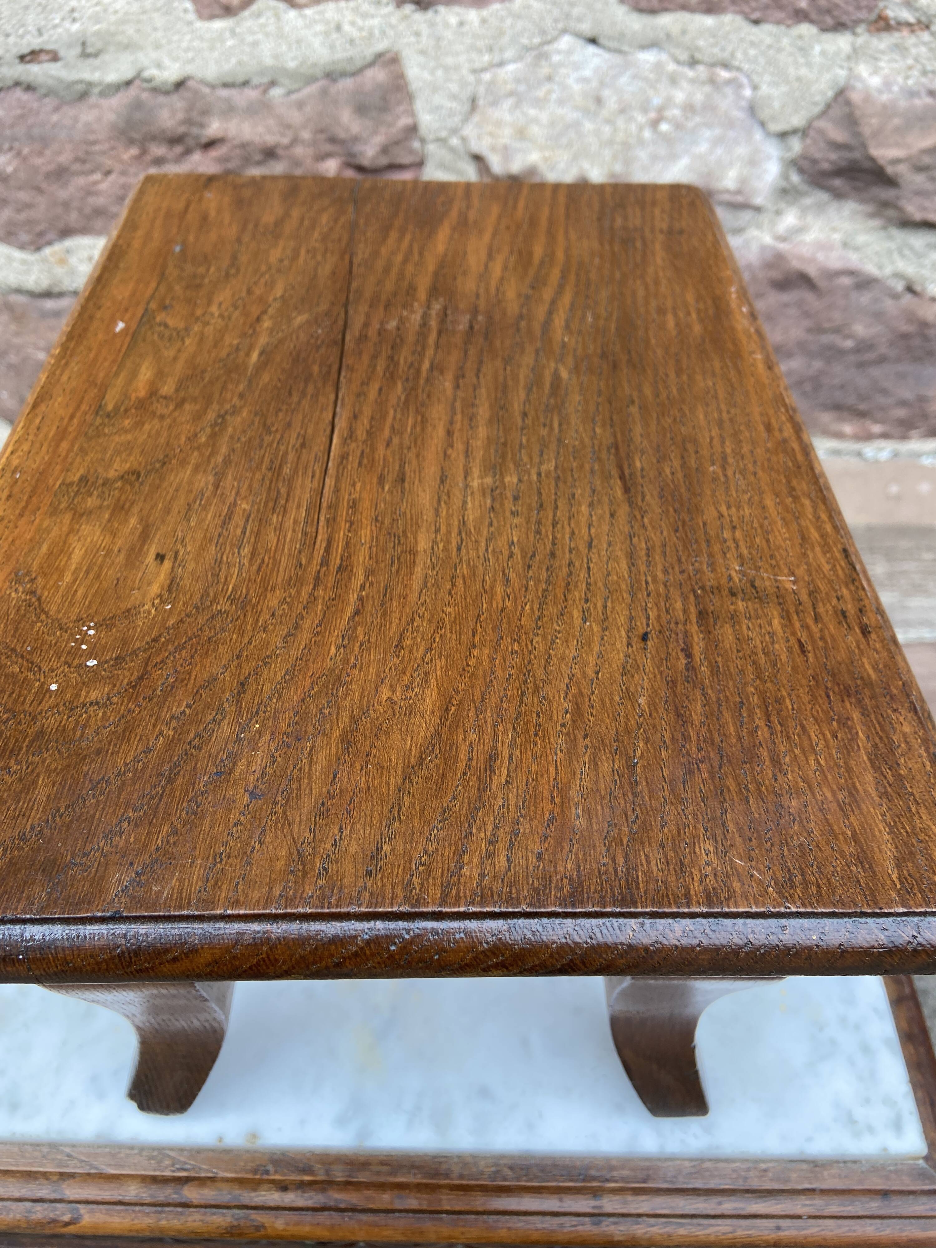Footrest style rocaille Louis XV 1930 wooden
