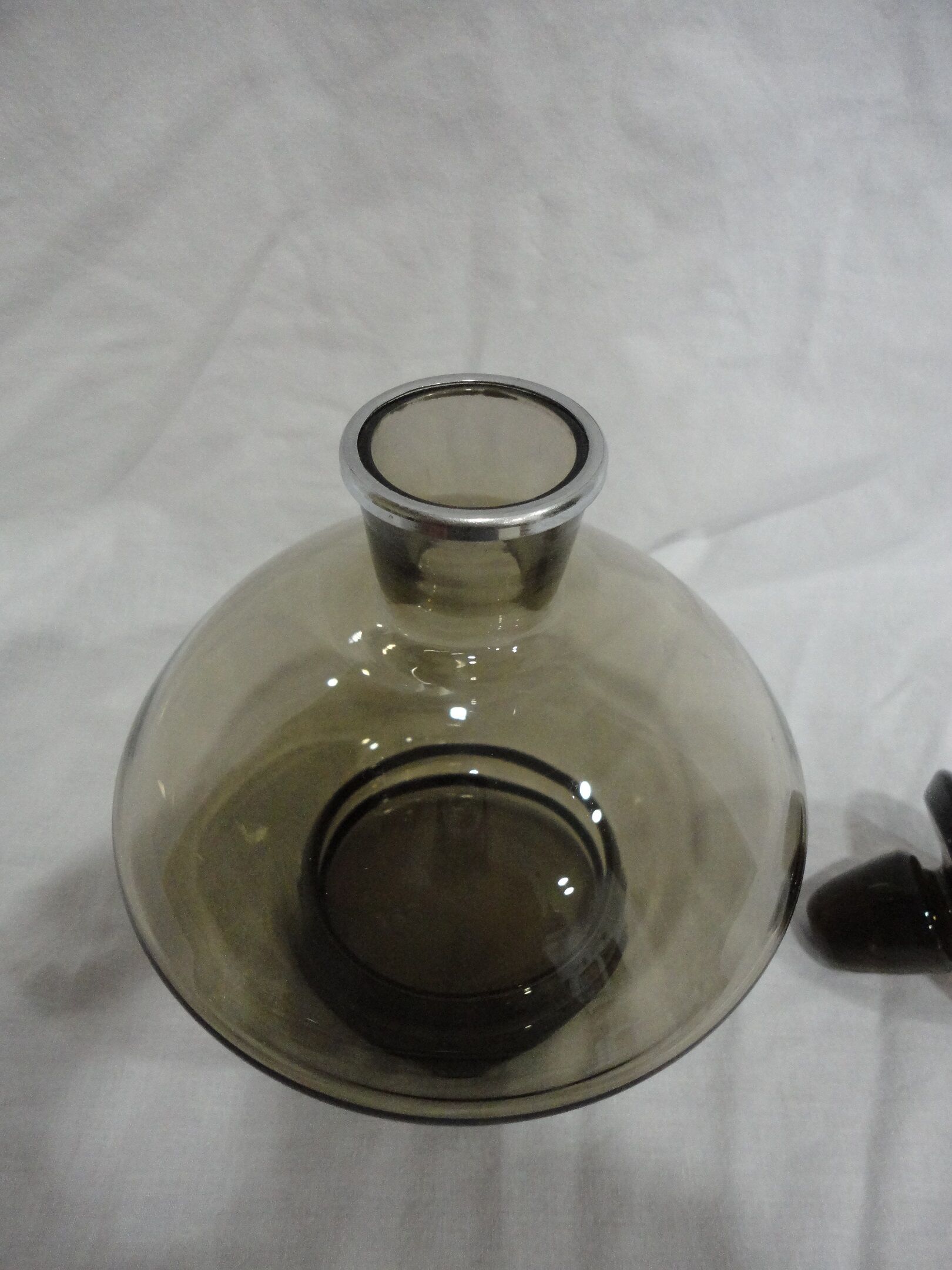 Vintage smoked glass carafe